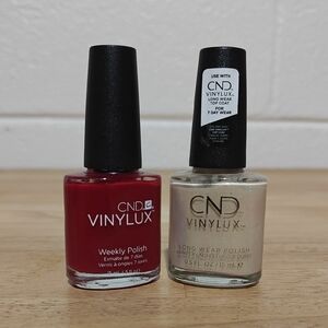 CND VINYLUX Long Wear Polish Duo - Bold Red and Elegant Cream